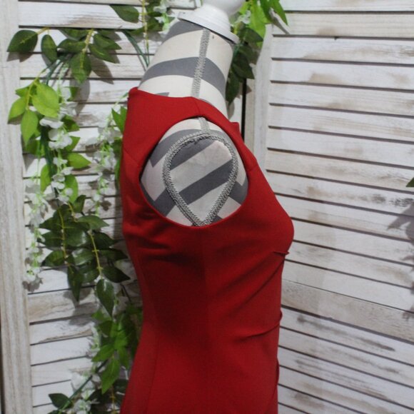 Calvin Klein Sleeveless Sheath Dress with Sunburst - Picture 7 of 16